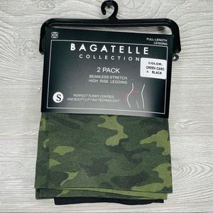 Nwt Bagatelle collection size small 2 pack leggings black and camouflage